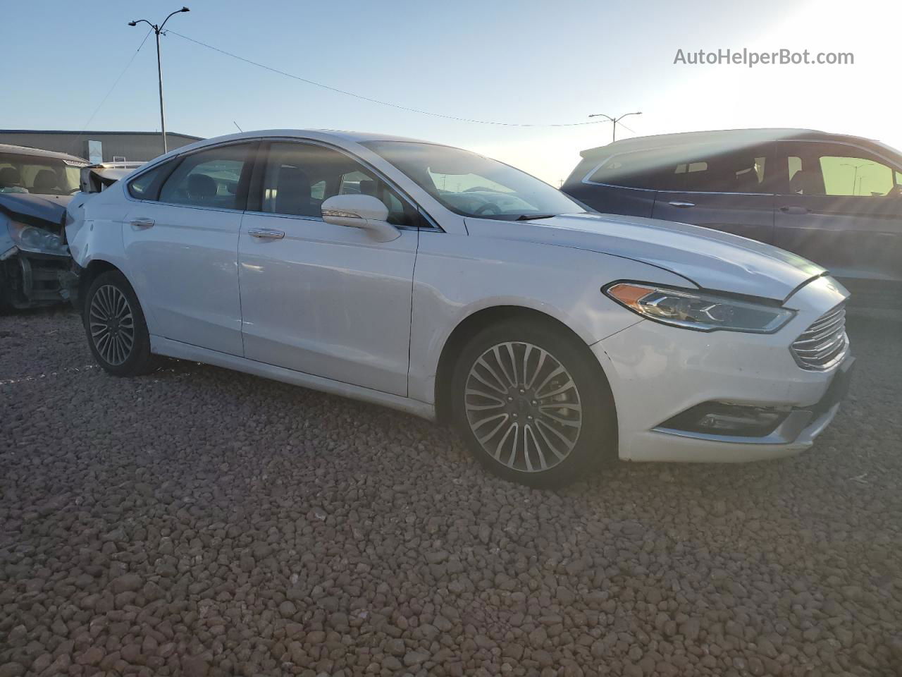 2018 Ford Fusion Titanium/platinum White vin: 3FA6P0D95JR124030