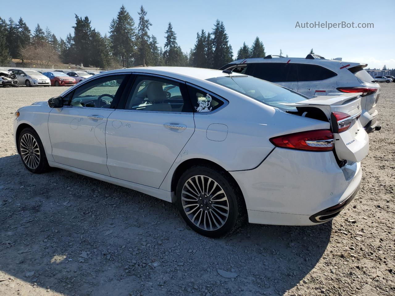 2018 Ford Fusion Titanium/platinum White vin: 3FA6P0D95JR268824