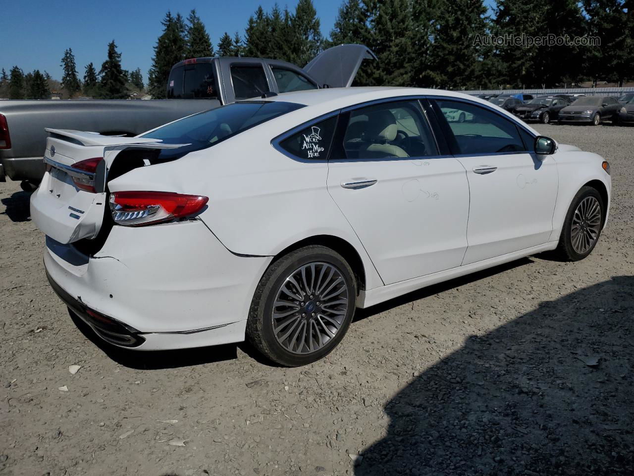 2018 Ford Fusion Titanium/platinum White vin: 3FA6P0D95JR268824