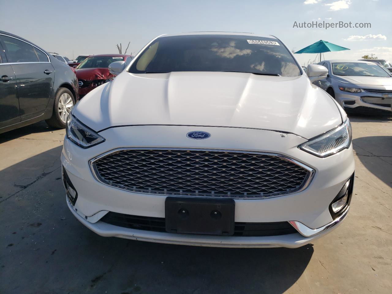 2020 Ford Fusion Titanium White vin: 3FA6P0D95LR176194