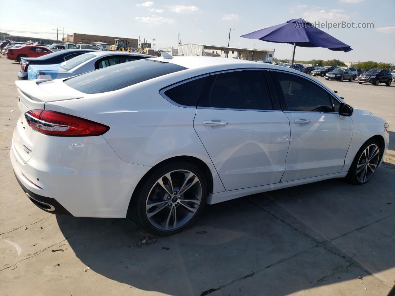 2020 Ford Fusion Titanium White vin: 3FA6P0D95LR176194