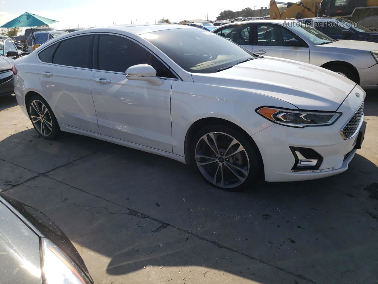 2020 Ford Fusion Titanium White vin: 3FA6P0D95LR176194