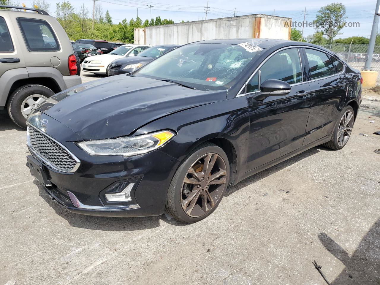 2020 Ford Fusion Titanium Black vin: 3FA6P0D95LR203071