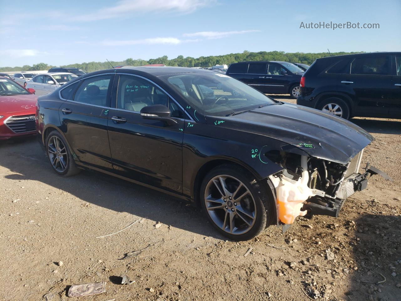 2013 Ford Fusion Titanium Черный vin: 3FA6P0D96DR266293