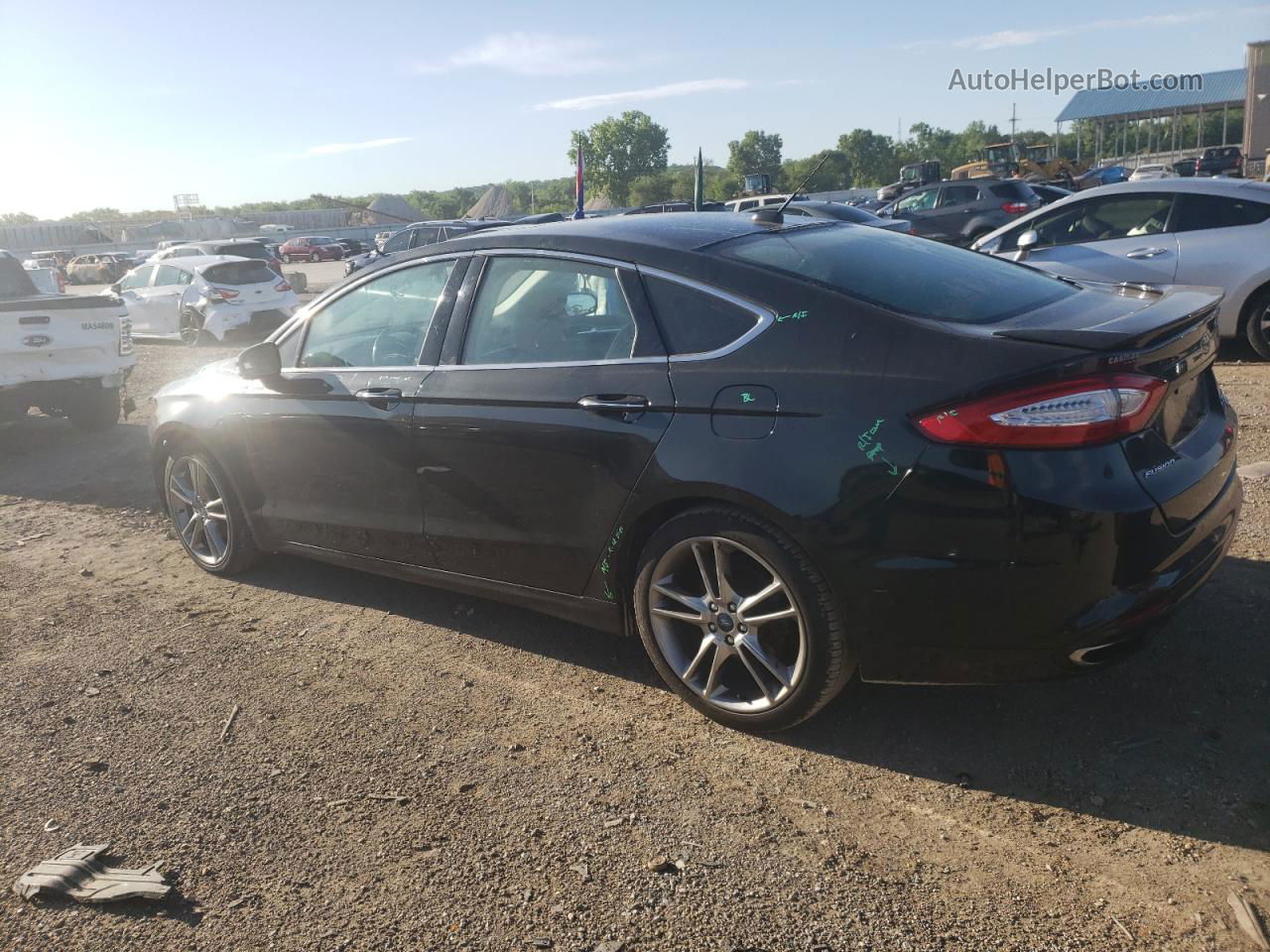 2013 Ford Fusion Titanium Black vin: 3FA6P0D96DR266293