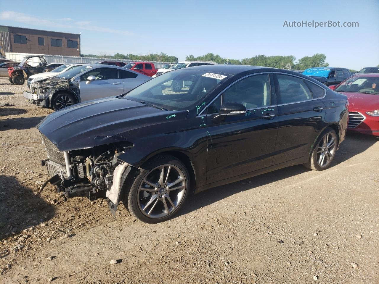 2013 Ford Fusion Titanium Black vin: 3FA6P0D96DR266293