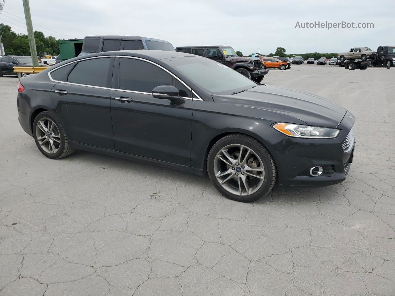 2013 Ford Fusion Titanium Black vin: 3FA6P0D96DR310003