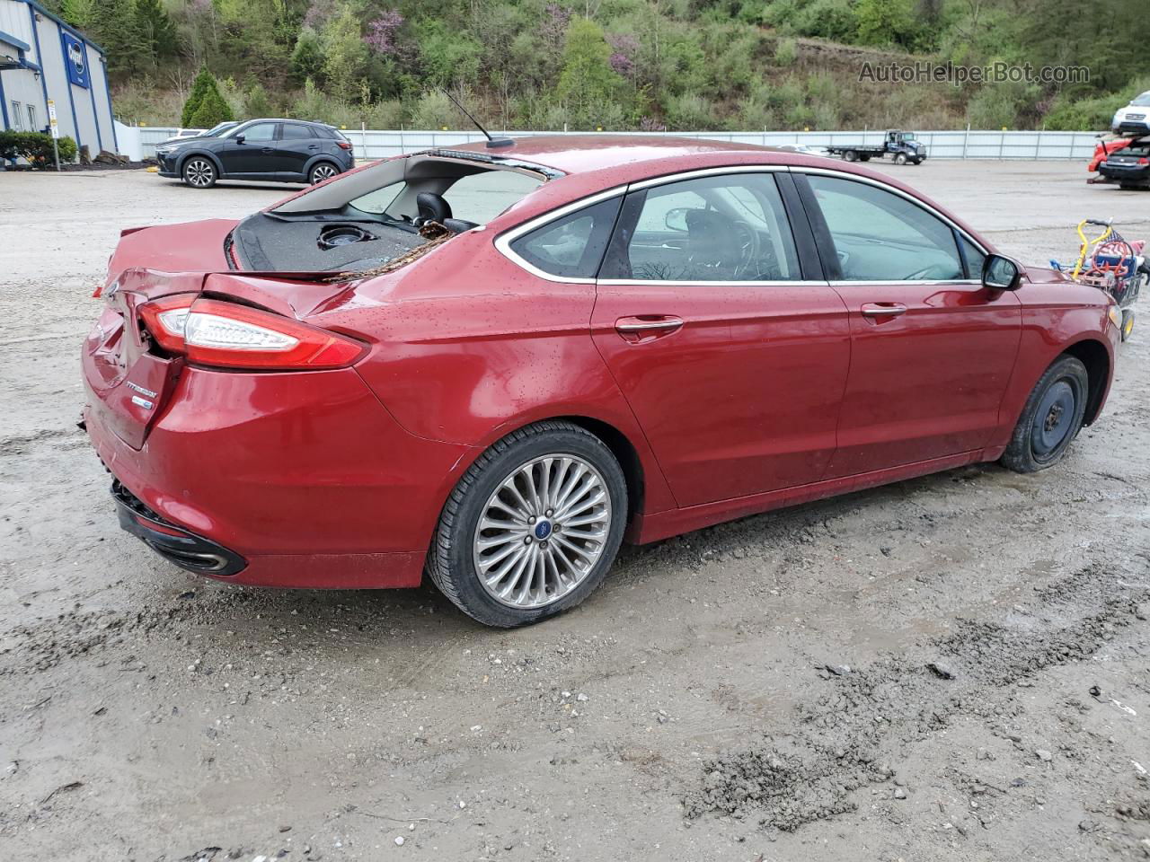 2014 Ford Fusion Titanium Темно-бордовый vin: 3FA6P0D96ER171878