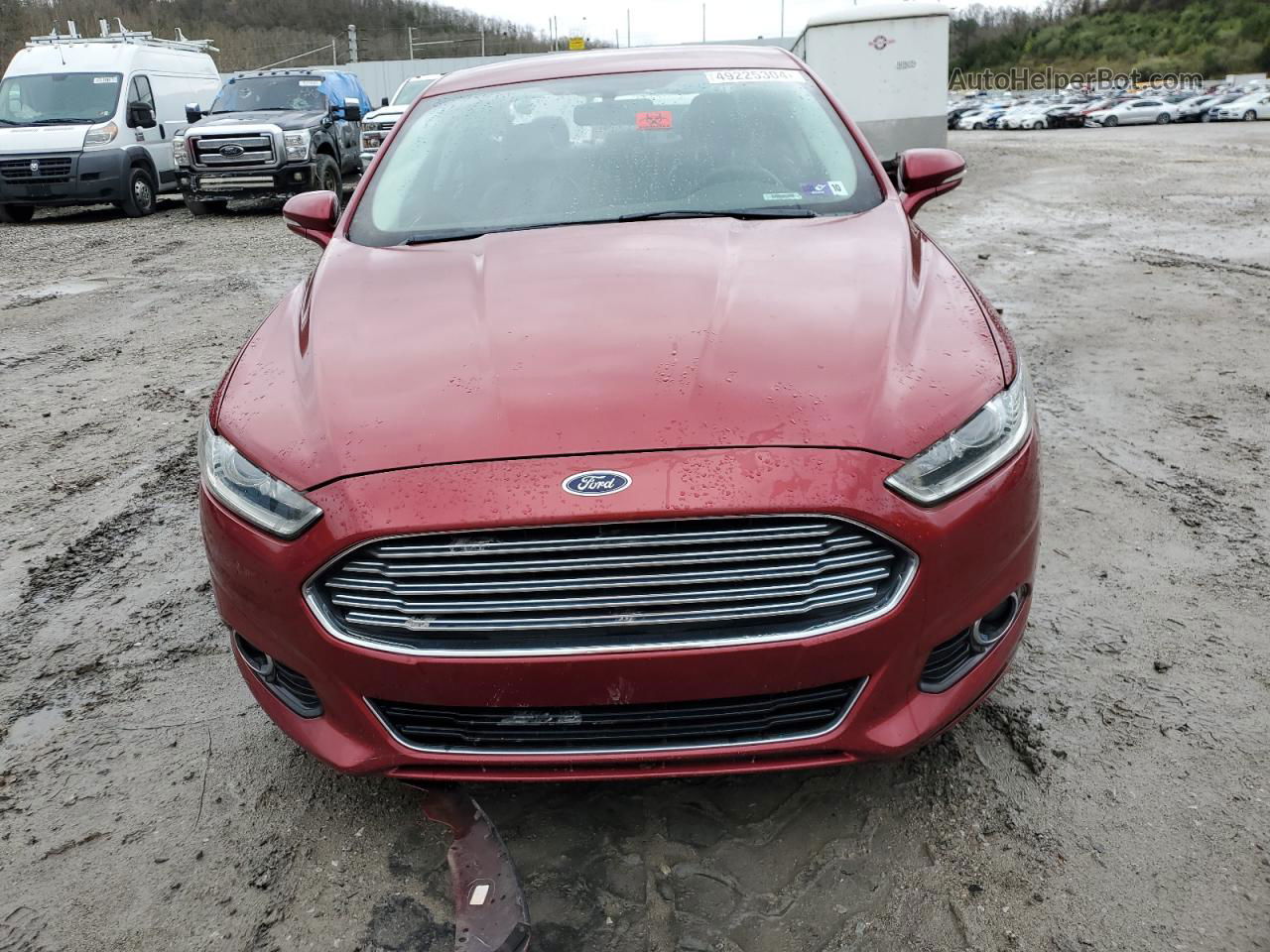 2014 Ford Fusion Titanium Maroon vin: 3FA6P0D96ER171878