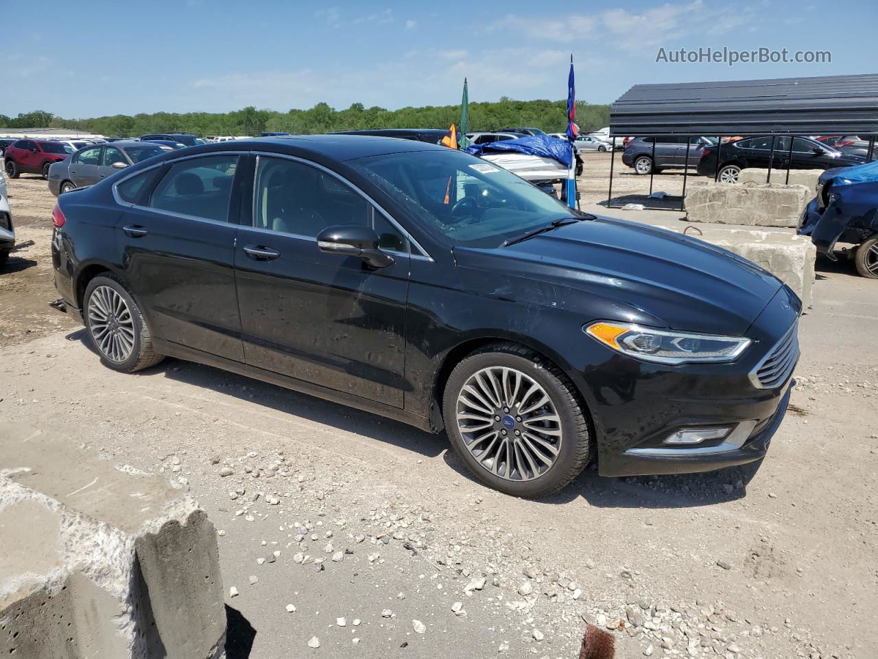 2018 Ford Fusion Titanium/platinum Black vin: 3FA6P0D96JR137787