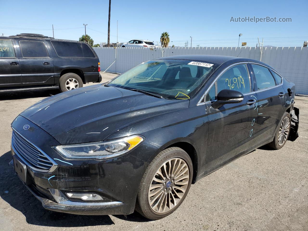 2018 Ford Fusion Titanium/platinum Black vin: 3FA6P0D96JR233578