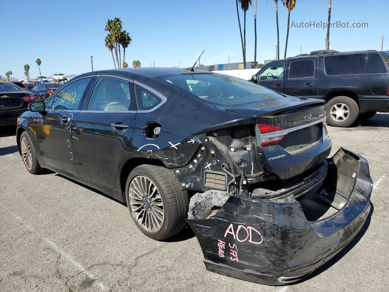 2018 Ford Fusion Titanium/platinum Black vin: 3FA6P0D96JR233578