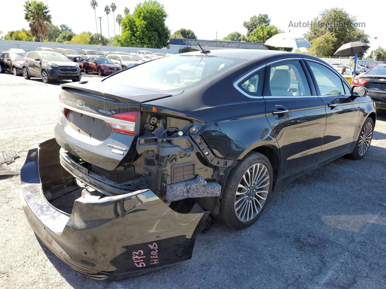 2018 Ford Fusion Titanium/platinum Black vin: 3FA6P0D96JR233578