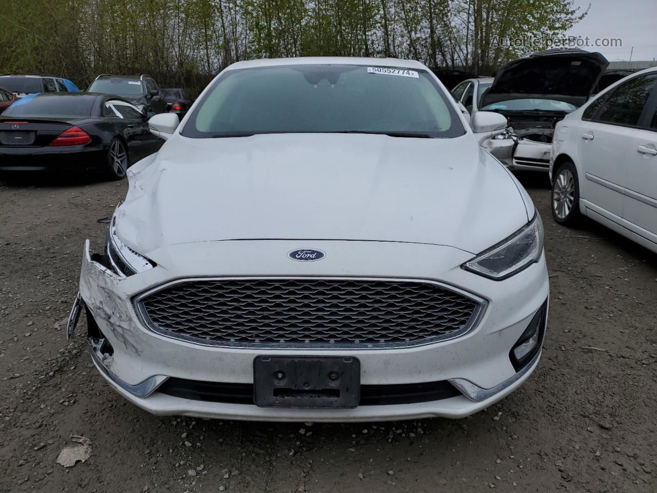 2019 Ford Fusion Titanium Белый vin: 3FA6P0D96KR184478