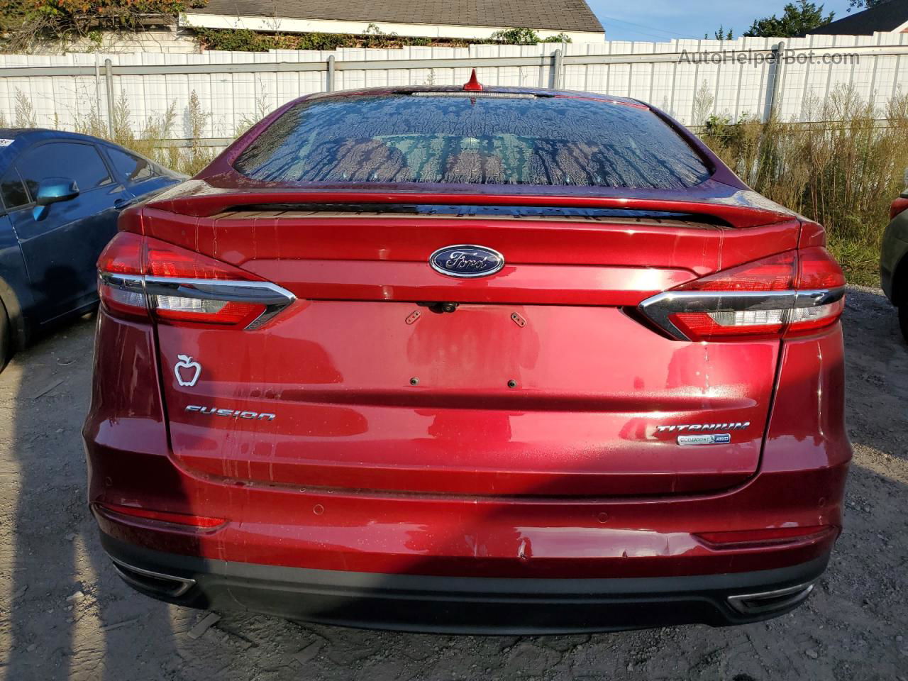 2019 Ford Fusion Titanium Красный vin: 3FA6P0D96KR247532