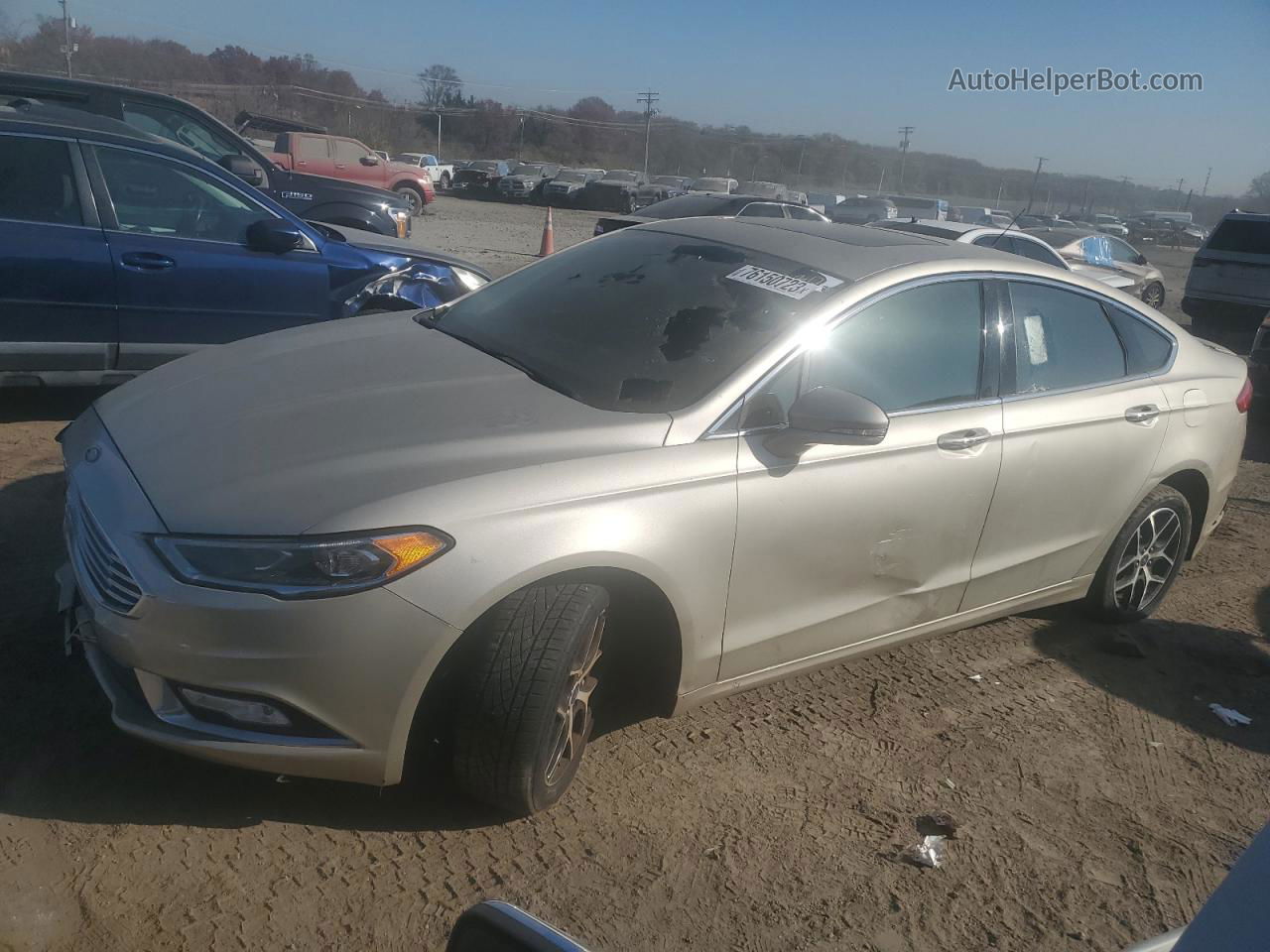 2018 Ford Fusion Titanium/platinum Желто-коричневый vin: 3FA6P0D97JR163301