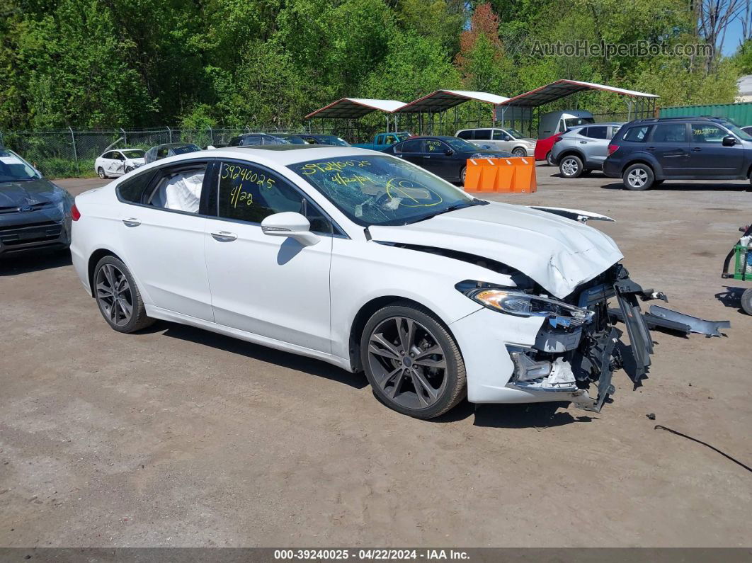 2020 Ford Fusion Titanium White vin: 3FA6P0D97LR133797