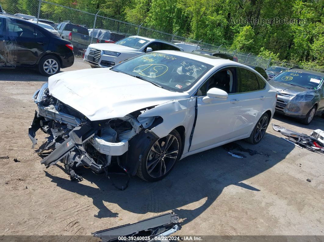 2020 Ford Fusion Titanium White vin: 3FA6P0D97LR133797