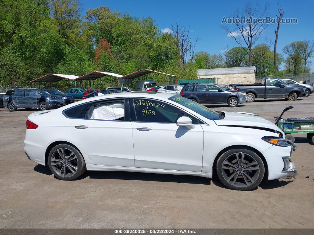 2020 Ford Fusion Titanium White vin: 3FA6P0D97LR133797