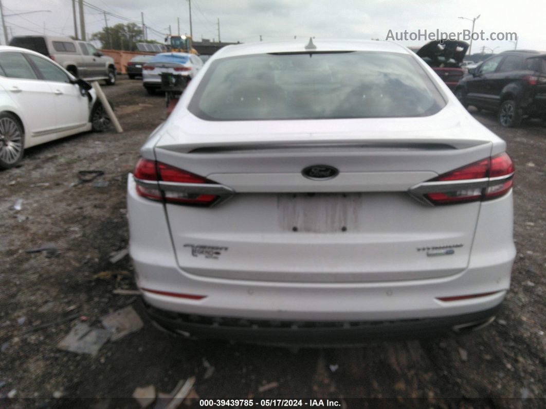 2020 Ford Fusion Titanium White vin: 3FA6P0D97LR192106