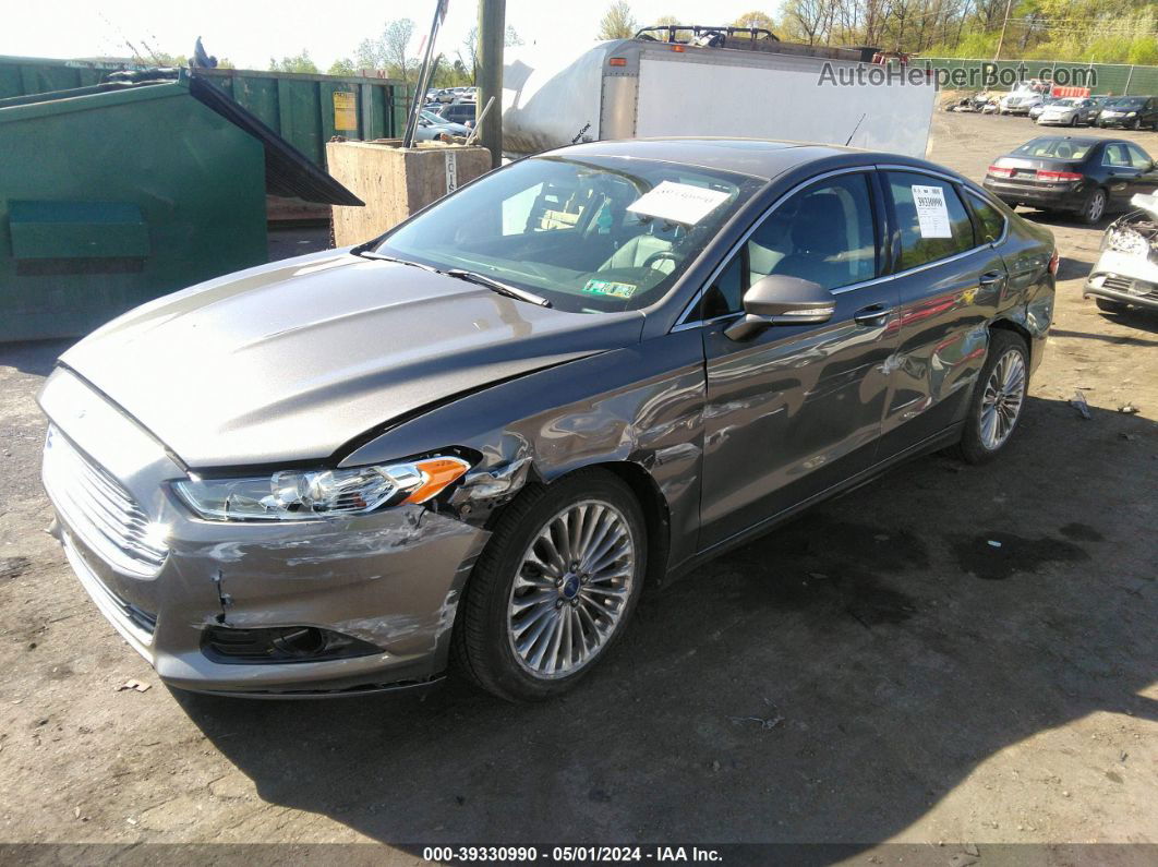 2013 Ford Fusion Titanium Серый vin: 3FA6P0D98DR271074