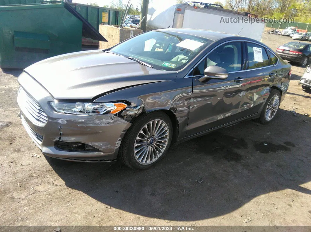 2013 Ford Fusion Titanium Серый vin: 3FA6P0D98DR271074