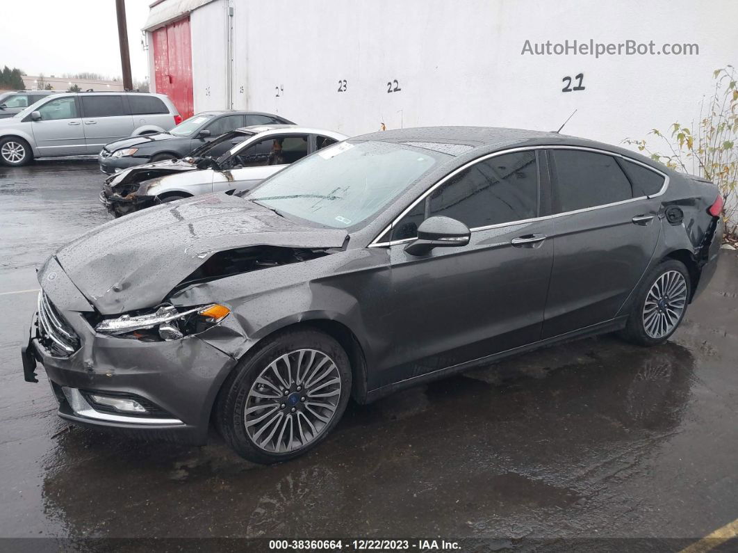 2017 Ford Fusion Titanium Gray vin: 3FA6P0D98HR382780