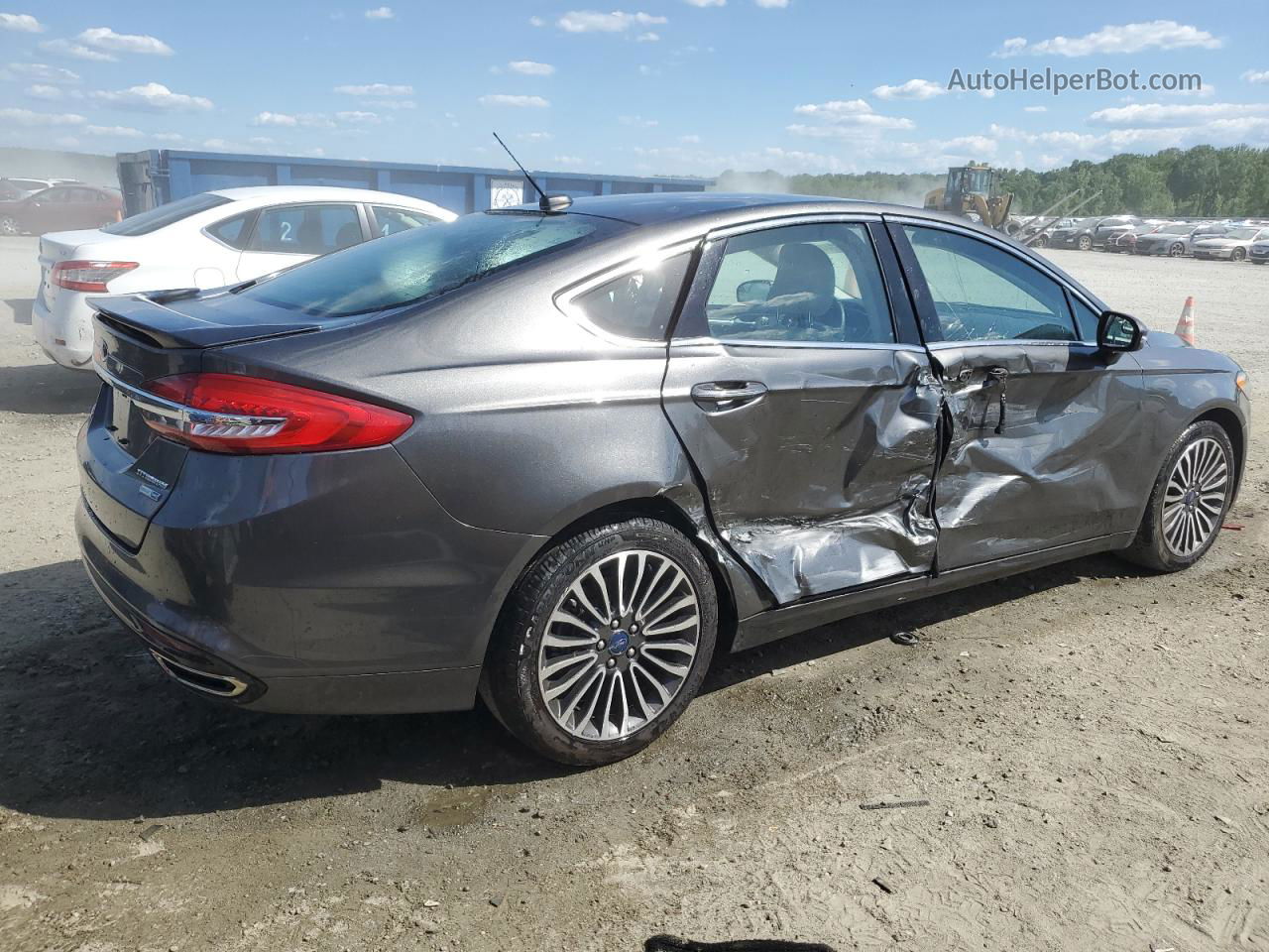 2018 Ford Fusion Titanium/platinum Gray vin: 3FA6P0D98JR146149