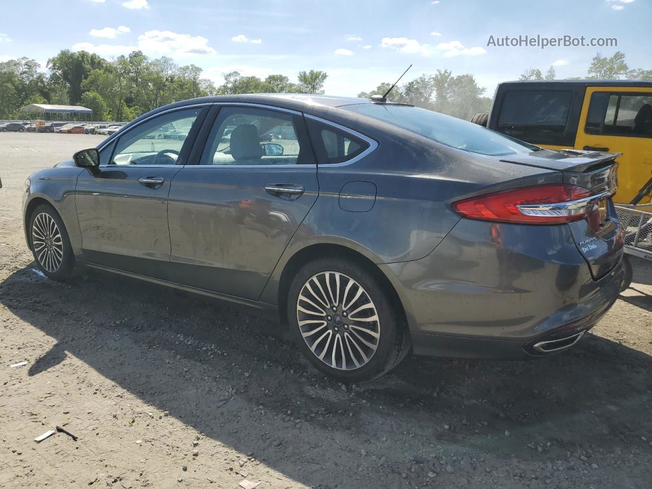 2018 Ford Fusion Titanium/platinum Gray vin: 3FA6P0D98JR146149