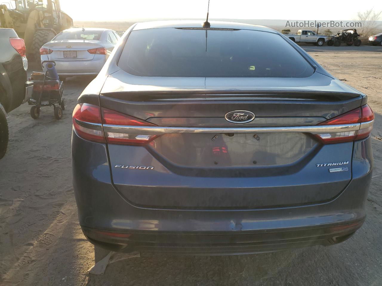 2018 Ford Fusion Titanium/platinum Blue vin: 3FA6P0D98JR233565