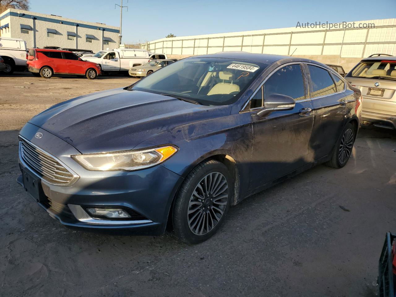 2018 Ford Fusion Titanium/platinum Blue vin: 3FA6P0D98JR233565