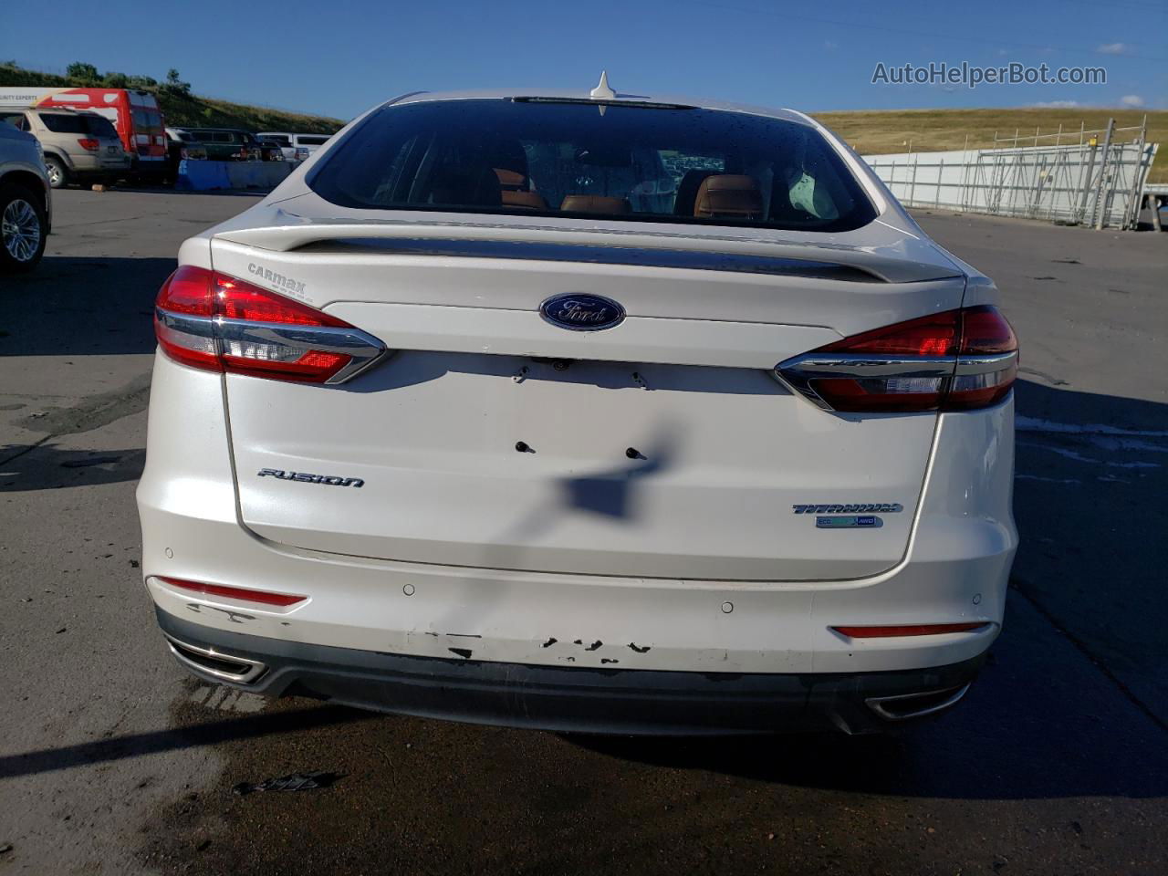 2020 Ford Fusion Titanium Белый vin: 3FA6P0D98LR181115