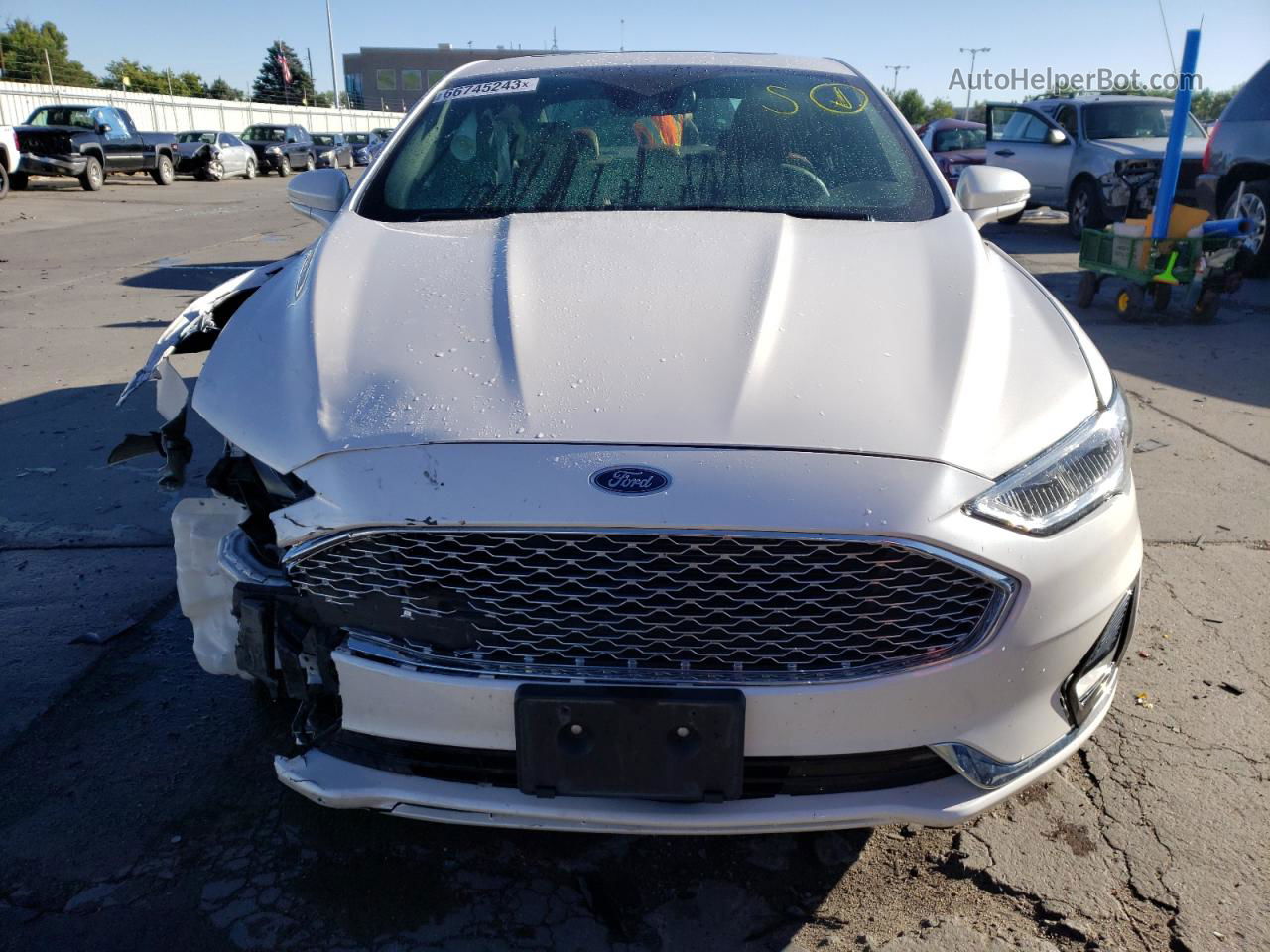 2020 Ford Fusion Titanium Белый vin: 3FA6P0D98LR181115