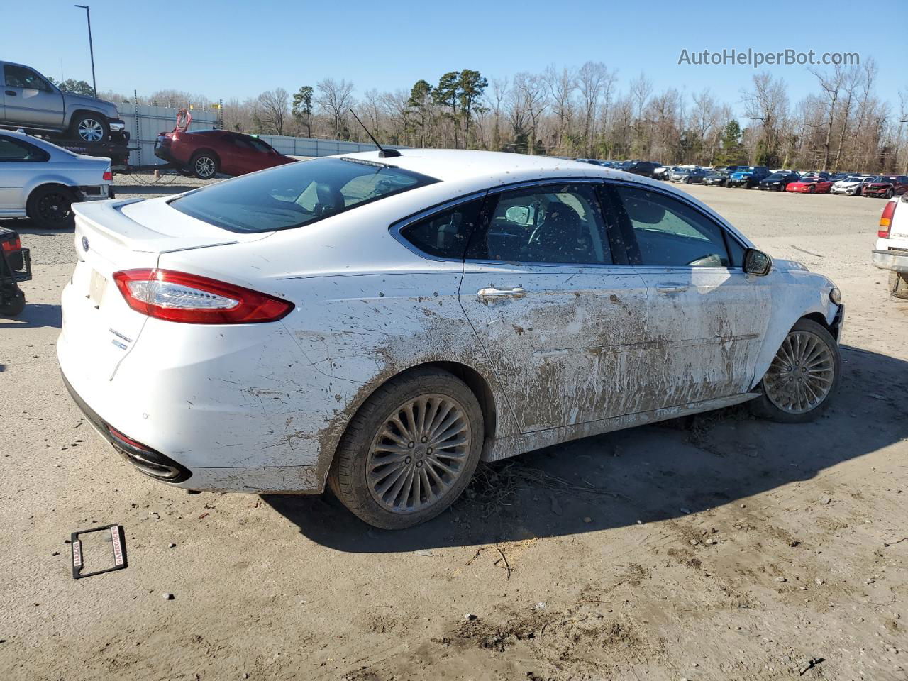 2013 Ford Fusion Titanium Белый vin: 3FA6P0D99DR211417