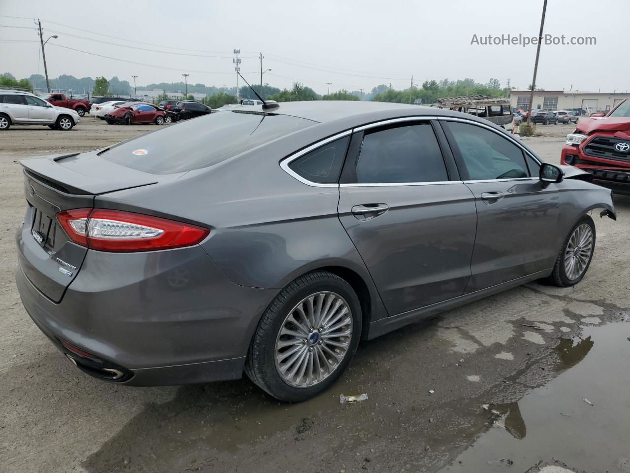 2014 Ford Fusion Titanium Gray vin: 3FA6P0D99ER389233