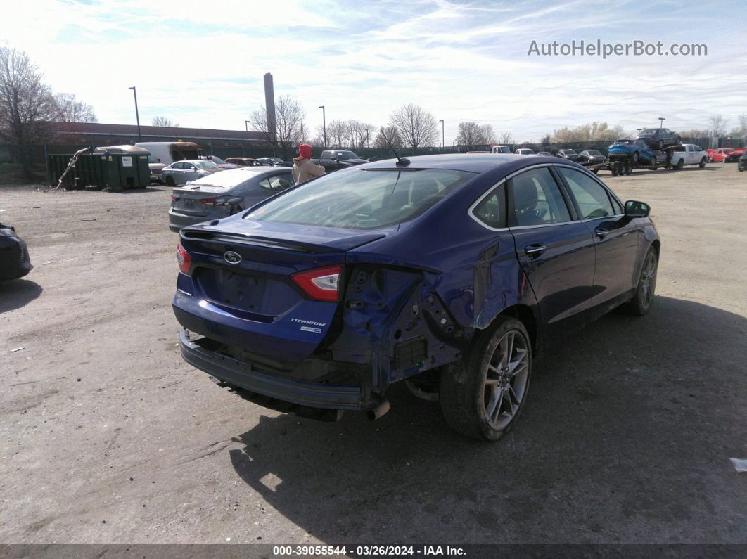 2015 Ford Fusion Titanium Blue vin: 3FA6P0D99FR122756