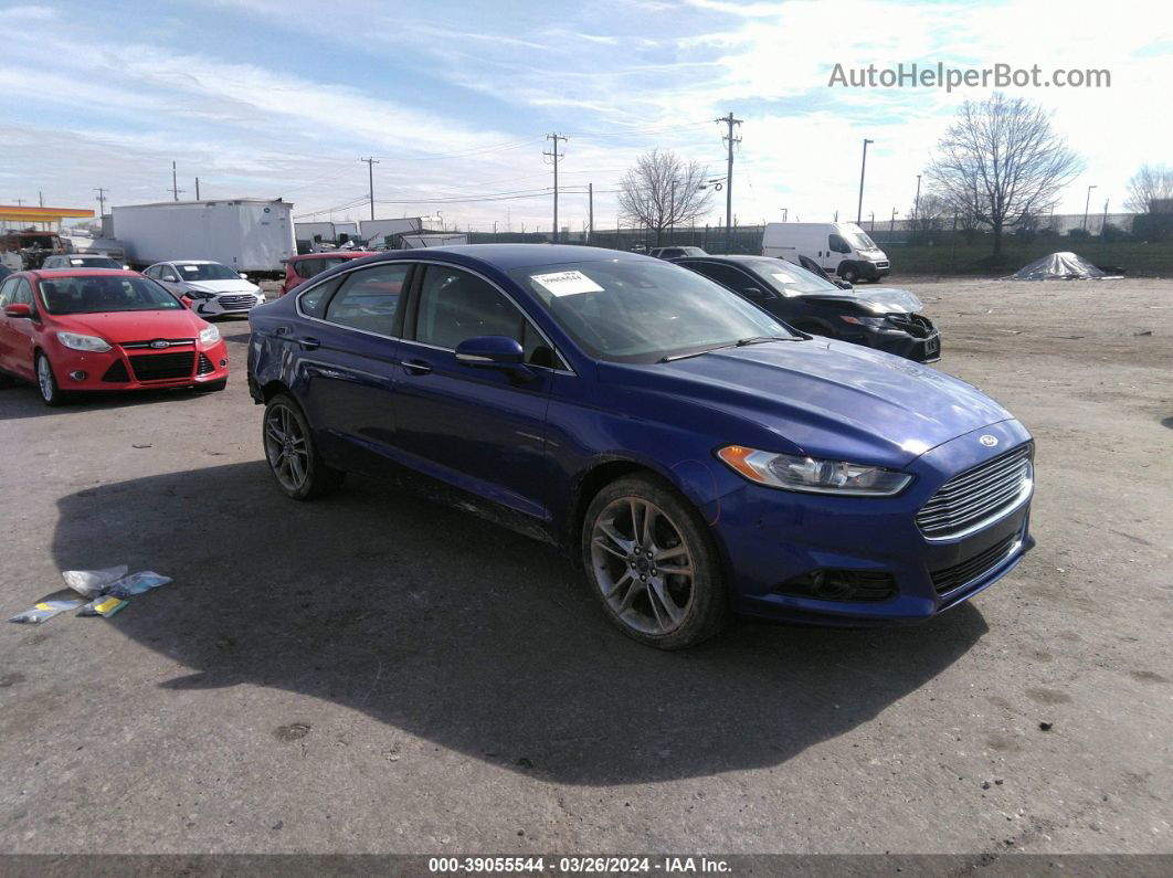 2015 Ford Fusion Titanium Blue vin: 3FA6P0D99FR122756