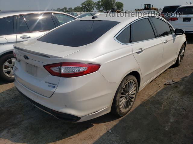 2016 Ford Fusion Titanium Белый vin: 3FA6P0D99GR111502