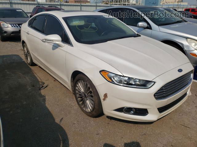 2016 Ford Fusion Titanium White vin: 3FA6P0D99GR111502