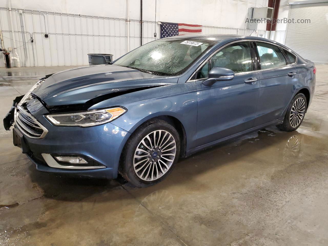 2018 Ford Fusion Titanium/platinum Blue vin: 3FA6P0D99JR151277
