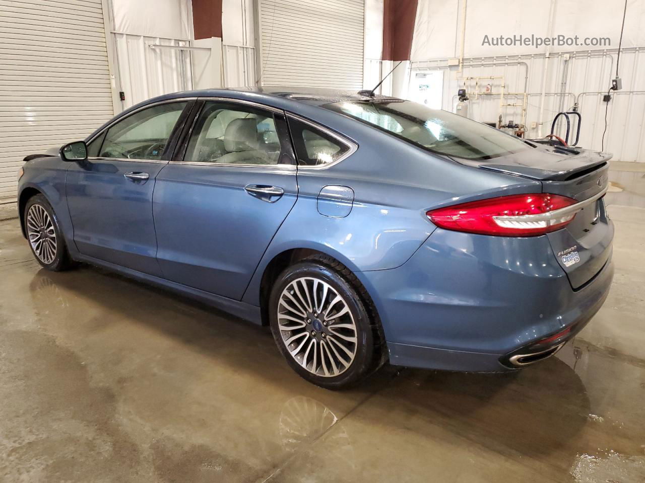 2018 Ford Fusion Titanium/platinum Blue vin: 3FA6P0D99JR151277