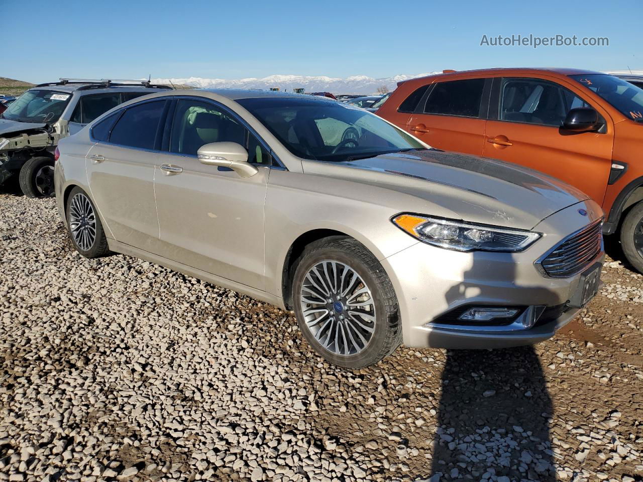 2018 Ford Fusion Titanium/platinum Золотой vin: 3FA6P0D99JR168256