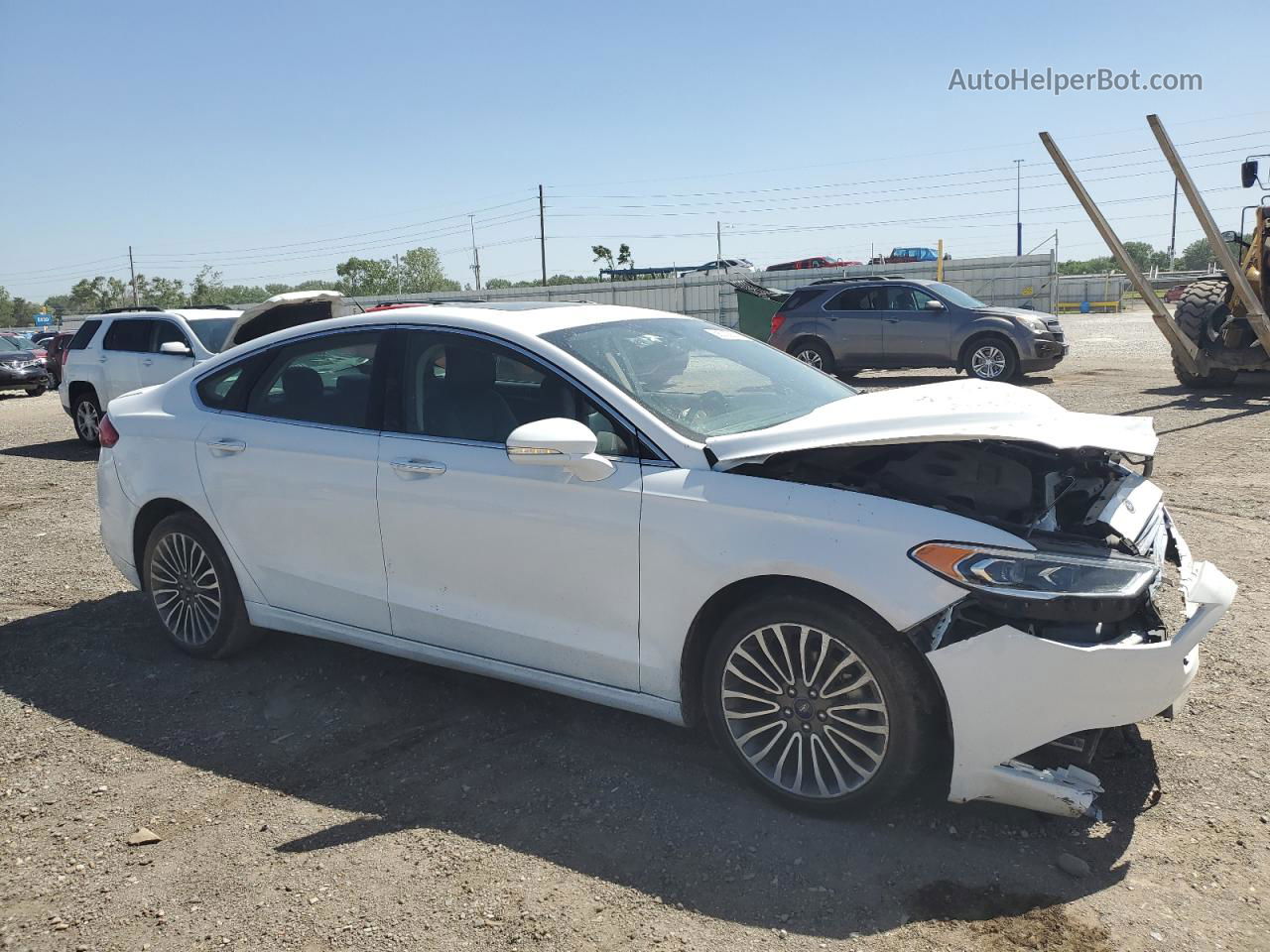 2018 Ford Fusion Titanium/platinum White vin: 3FA6P0D99JR192458