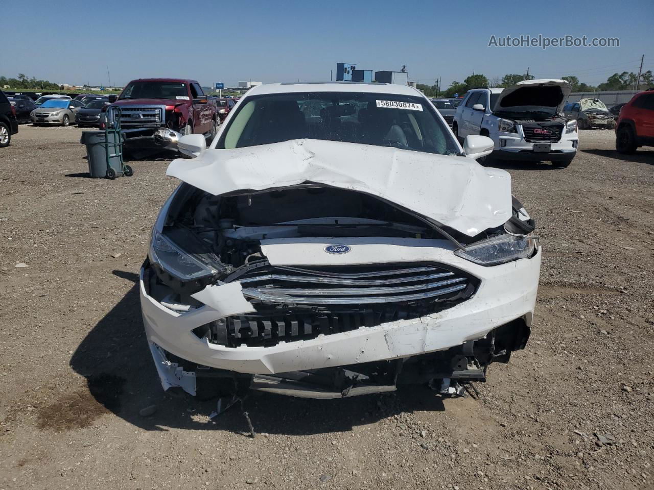 2018 Ford Fusion Titanium/platinum White vin: 3FA6P0D99JR192458