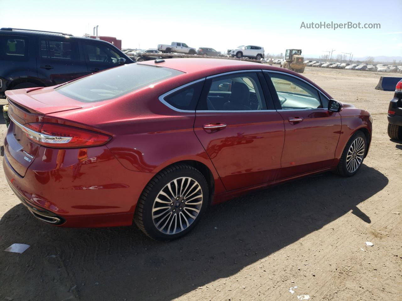 2018 Ford Fusion Titanium/platinum Red vin: 3FA6P0D99JR268809