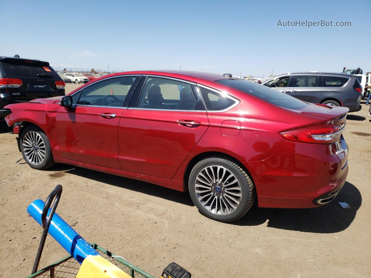 2018 Ford Fusion Titanium/platinum Red vin: 3FA6P0D99JR268809