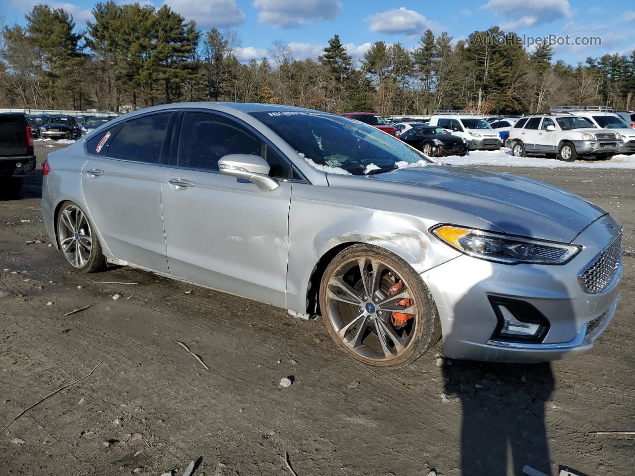 2019 Ford Fusion Titanium Silver vin: 3FA6P0D99KR153208