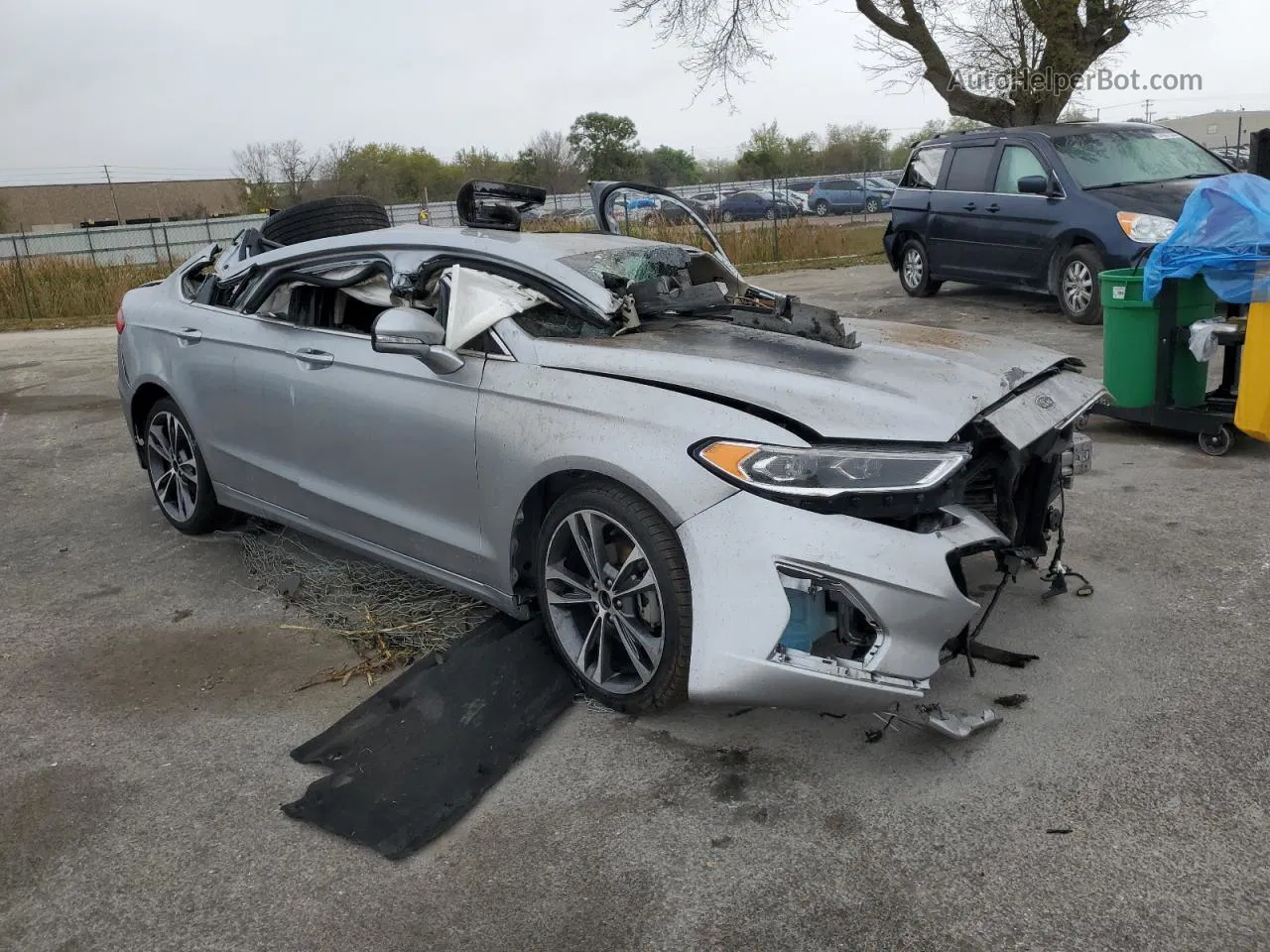 2020 Ford Fusion Titanium Серебряный vin: 3FA6P0D99LR173671