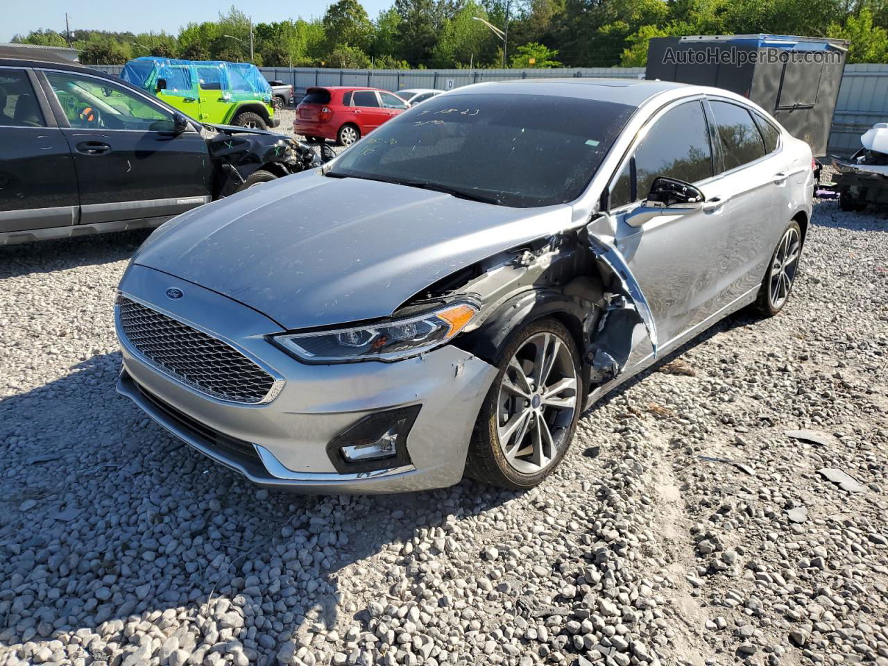 2020 Ford Fusion Titanium Silver vin: 3FA6P0D99LR175601