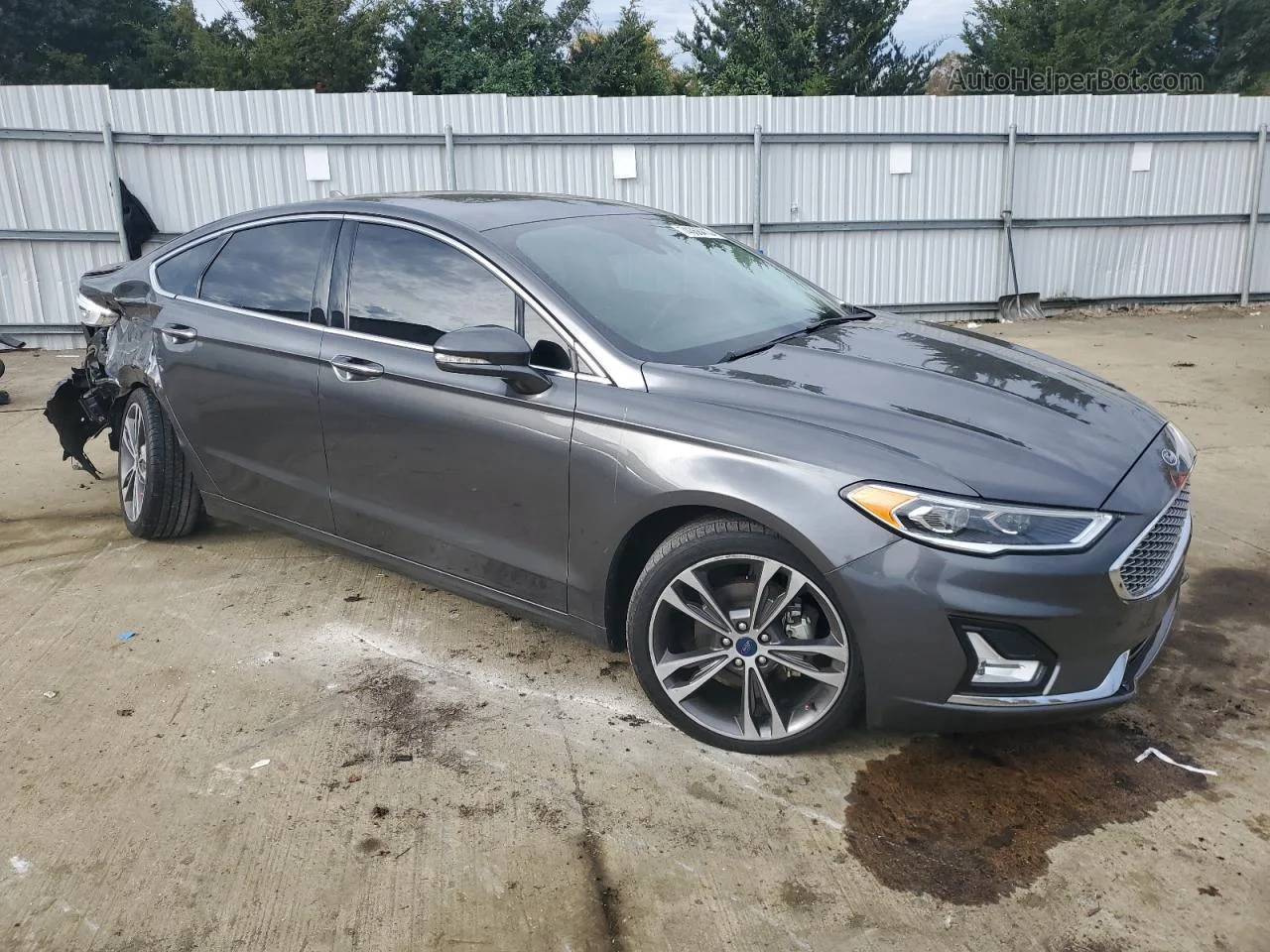 2020 Ford Fusion Titanium Серый vin: 3FA6P0D99LR193760